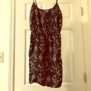 Black with small floral print